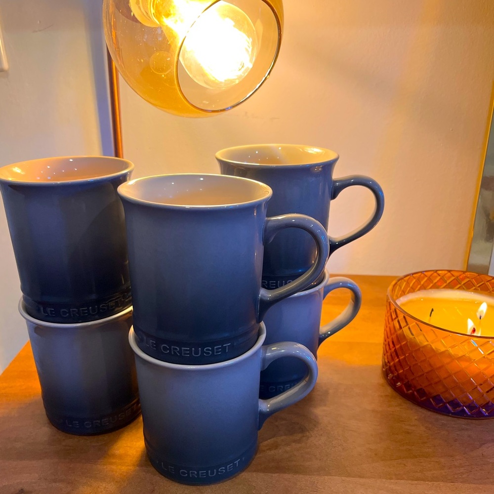 Le Creuset Coffee Mug set of 6 - Oyster/Flint